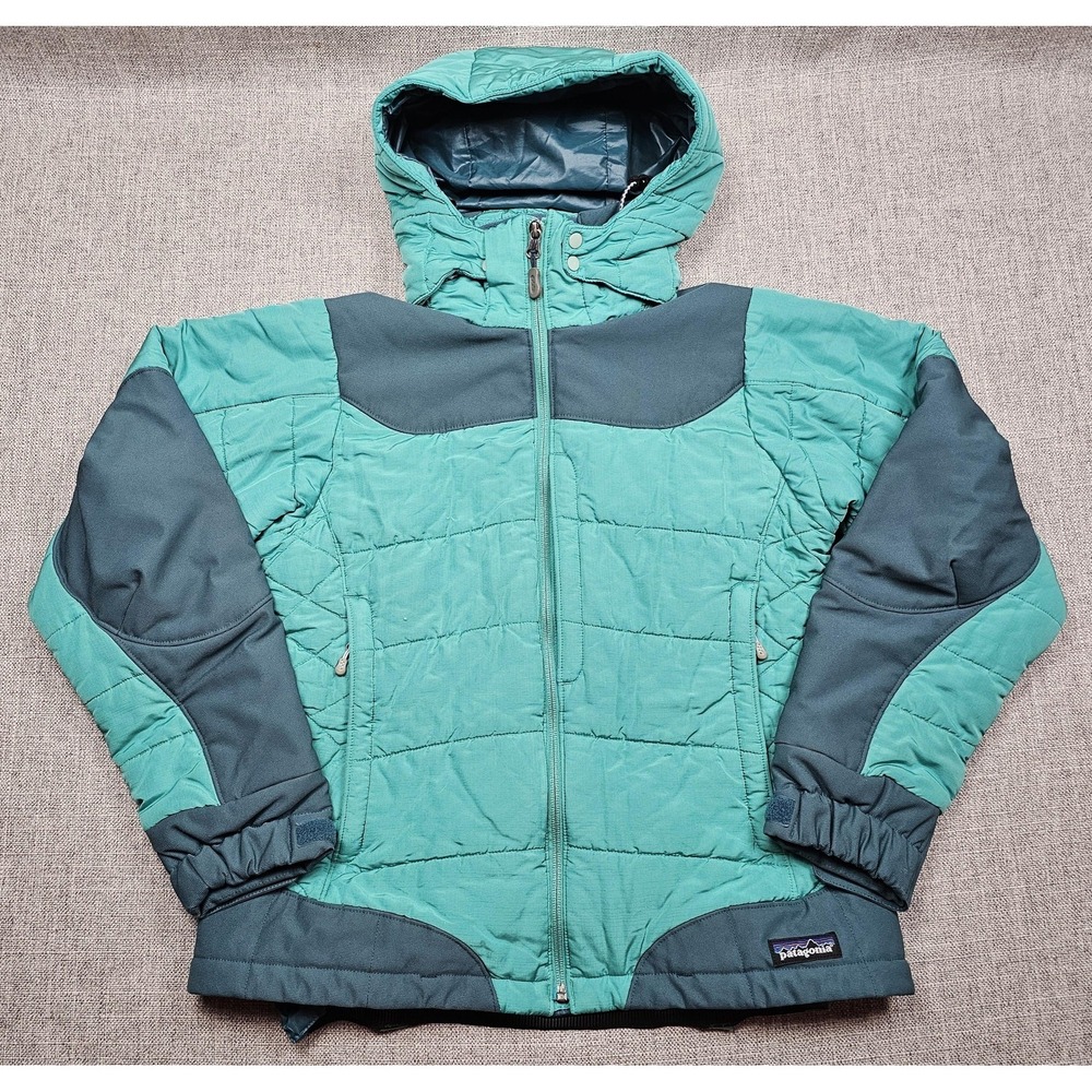 Patagonia Jacket Womens Small Green Hooded Insulated Puffer Ski‎ Snowboard Warm
